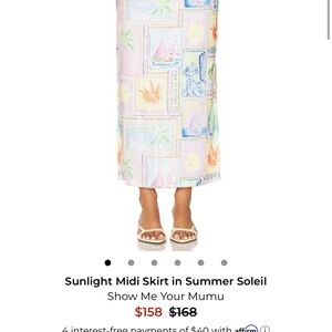 Show Me Your MuMu Pastel Print Midi Skirt